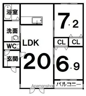 レパンドールⅡ【1階】の間取り